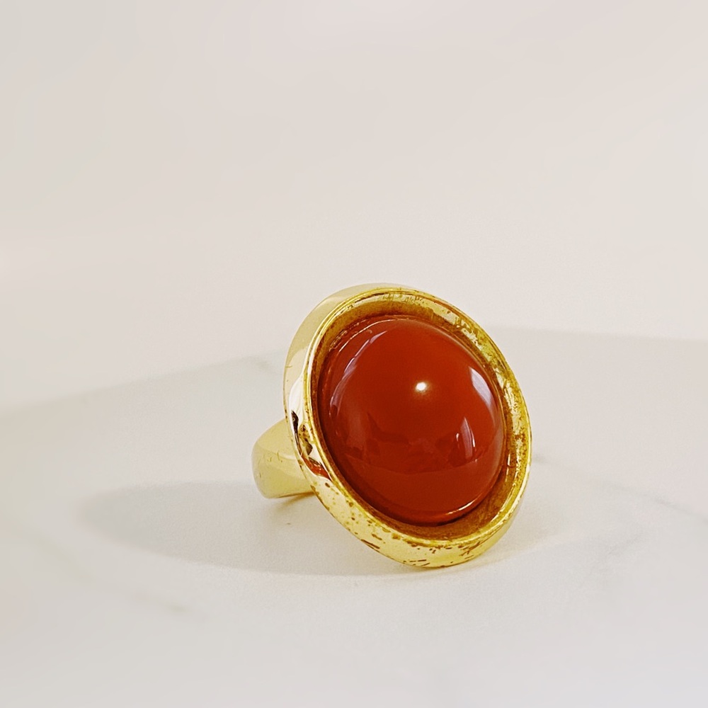 Ruby Red Stone Gold Ring